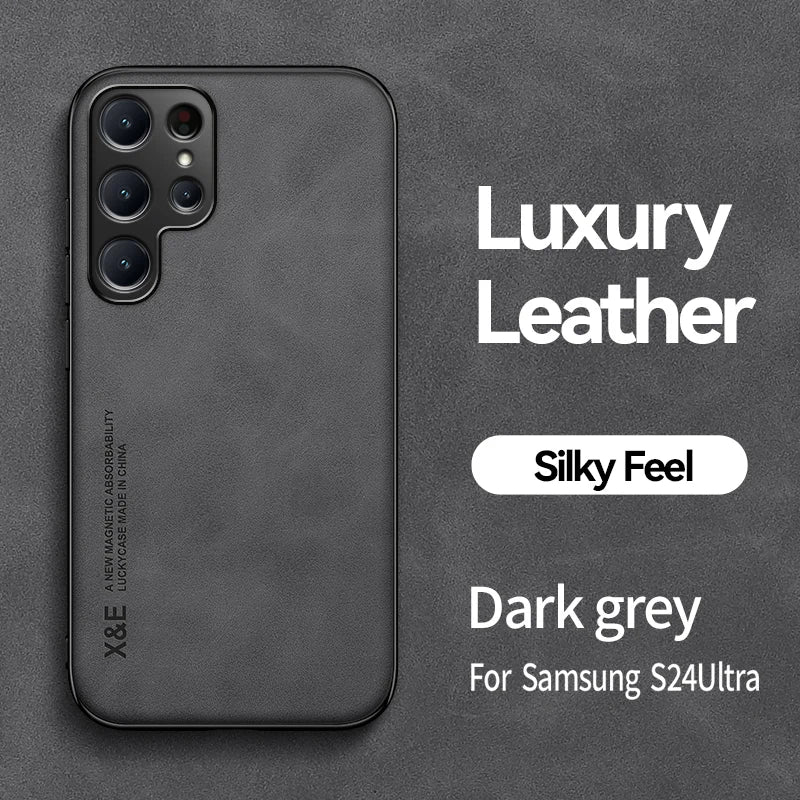 Phone Case for Samsung Galaxy S25 S24Ultra S23 S22 Plus S23FE S21FE Protective Cover Magnetic Car Holder Phone Coque Fundas